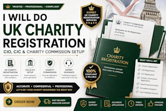 do UK charity registration, cio, cic and charity commission setup