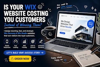 design or redesign your wix harmony website, wix studio website