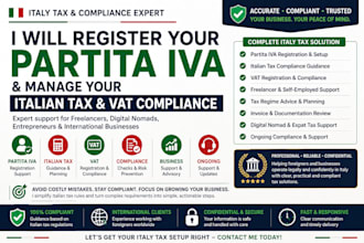 register your partita iva and manage your italian tax and vat compliance