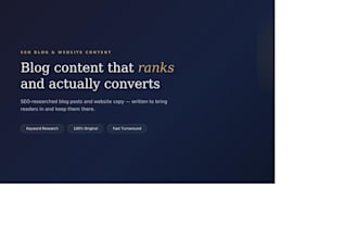 write SEO blog and website content