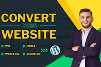 design or clone wix, figma, webflow, squarespace to wordpress website