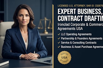 draft a custom USA llc operating agreement and company contract