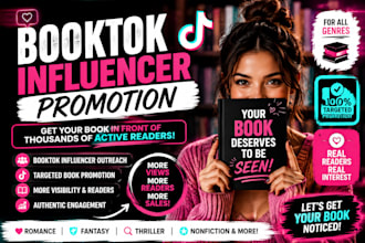 promote your book with booktok influencer promotion and book marketing