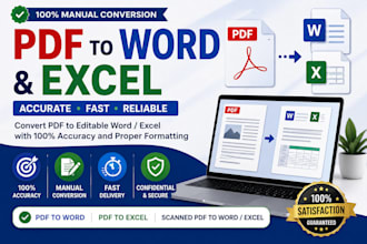 convert pdf to word or excel manually with accurate formatting