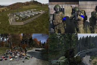 build custom dayz bases,dayz server with factions, traders and boosted loot, map