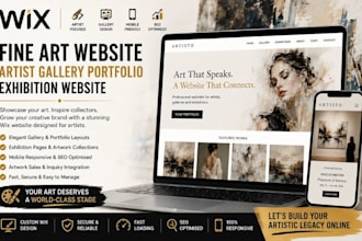 design wix fine art website wix artist gallery portfolio exhibition website