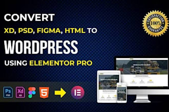 convert figma to wordpress, psd to wordpress, HTML to wordpress website