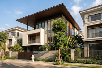 design and render your modern house exterior