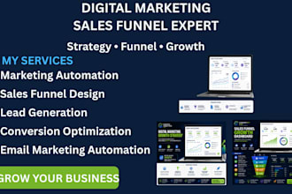 create digital marketing strategy high converting sales funnel growth expert