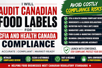 review canadian food labels for cfia and health canada compliance