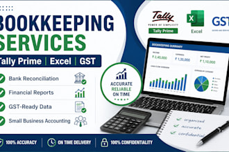 do bookkeeping, tally prime, excel accounting and gst for small businesse