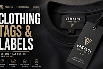 design professional clothing tags, neck labels, and care labels for your brand