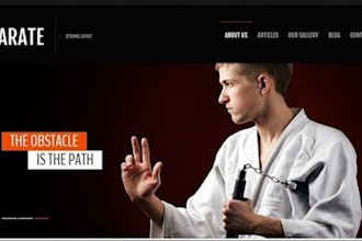 build wix martial arts website karate taekwondo class membership website
