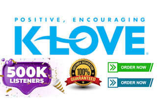 promote to 500k listeners organically play your song on klove fm radio station