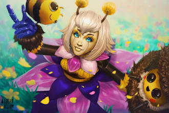 create splash arts of your character