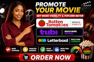 promote rotten tomatoes, tubi, letterboxd to boost visibility and popcornmeter