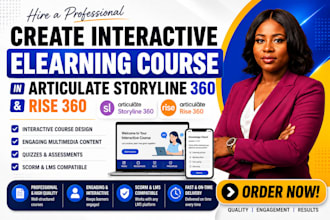 create interactive elearning course in articulate storyline 360 and rise 360