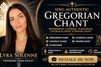 sing gregorian chant, catholic chant, plainchant, liturgical music, prayer chant