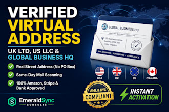 provide a verified virtual business address for company registration and mail