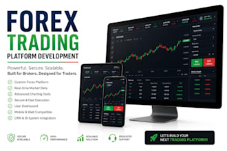 build forex trading website, stock trading app, web trader CRM, forex broker