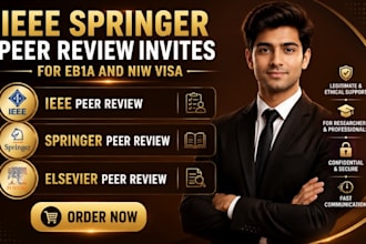 provide peer review in ieee and springer for eb1a and niw petitions