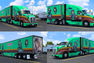 create high 3d quality ets 2 and ats skin and trucks, ets trailer, ats map