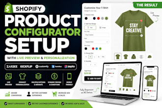 setup shopify product configurator with zakeke kickflip customily and zepto
