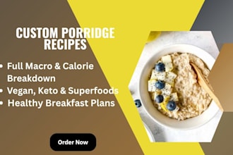 cook and create custom porridge recipes