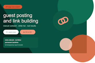 do do premium guest post outreach and high da link building