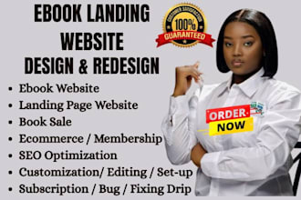 design author website, book author website, ebook website, author landing page