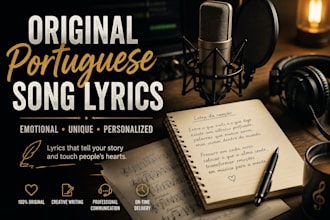 write original portuguese song lyrics