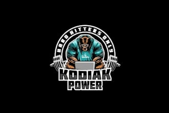 design super animal kodiak power logo