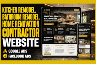 design kitchen remodel, bathroom remodel, home renovation contractor website