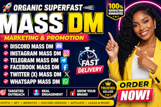 discord, instagram, telegram, facebook dm outreach campaign