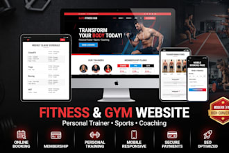 develop fitness, gym, sports, coaching, personal trainer website