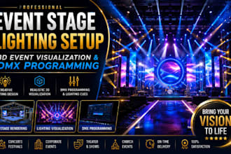 create event lighting design dmx lighting programming and 3d stage visualization