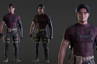 create, rig, 3d avatar for iclone 8, cc4, cc5,reallusion, retopology, c4d, maya
