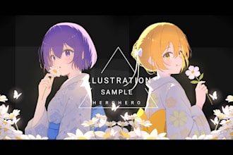draw beautiful anime illustration