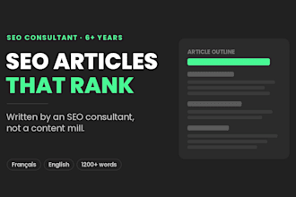 write seo optimized blog articles in french or english