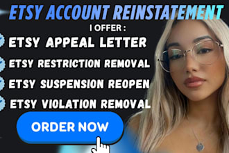 remove permanent etsy suspension etsy appeal letter etsy account reinstatement