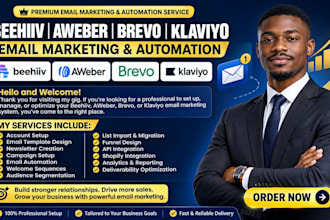 setup beehiiv aweber email template brevo newsletter klaviyo email automation