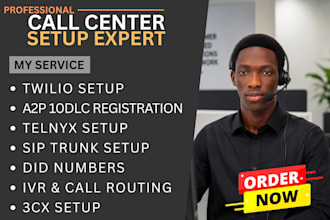 setup twilio, vicidial, IVR, phone system for inbound and outbound calling