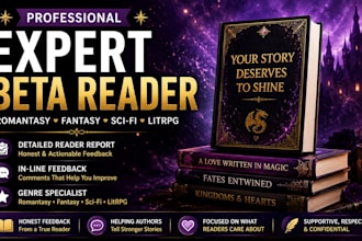 be your epic beta reader for dark fantasy, monster, crime and taboo romance