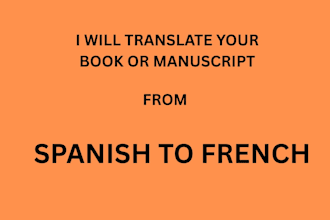 manually translate your manuscript from spanish to french