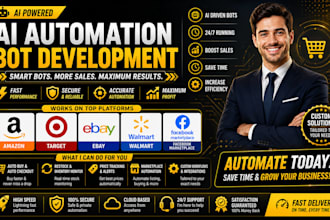 do ai automation bot for amazon, target, ebay, walmart, facebook marketplace