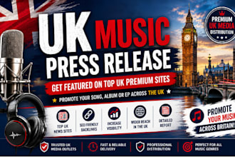 write and distribute UK press release on top 200 UK premium news media sites