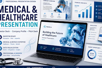 medical presentation, healthcare investor deck, company profile presentation