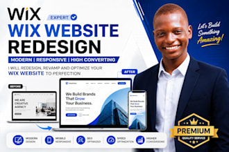 redesign wix website, revamp wix site, modern wix website expert