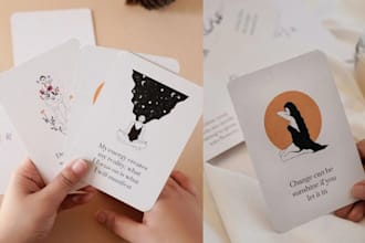 design printable affirmation cards motivational prayer journal game card mockup