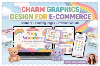 design charming ecommerce banners and landing page visuals